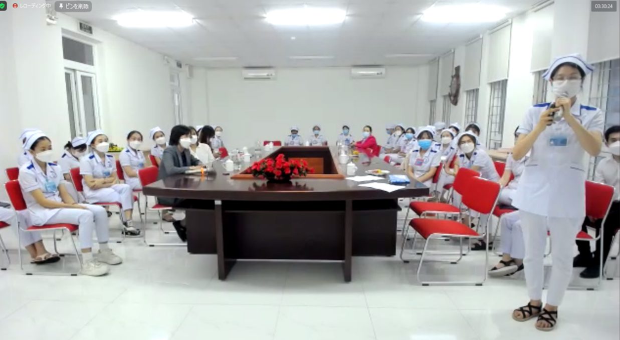 【いちかんダイバーシティ看護開発センター国際交流グループ主催】　「COVID-19流行下における看護学教育」をテーマに、ダナン大学（ベトナム）とオンライン交流会を行いました。（2022.1.17）